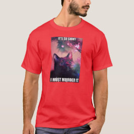 CAMISETA ES TAN BRILLANTE. DEBO ASESINARLO. GATO ÁRBOL DE N