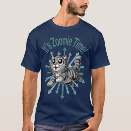 Camiseta Es tiempo de Zoomie Gato Tabby Gris