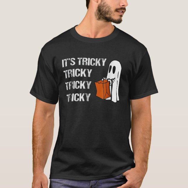 Camiseta Es Tricky Ghost Boo Graciosa Halloween para las mu (Anverso)