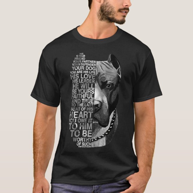 Camiseta Es Tu Amigo Tu Pareja Tu Perro Pitbull 14 (Anverso)