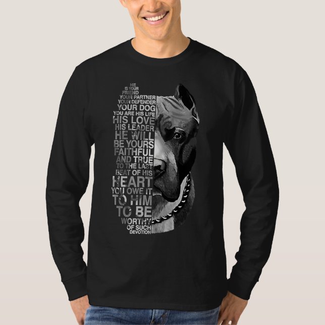 Camiseta Es Tu Amigo Tu Pareja Tu Perro Pitbull Cl (Anverso)
