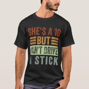Camiseta Es un 10 pero no puede manejar un mechan palo sarc