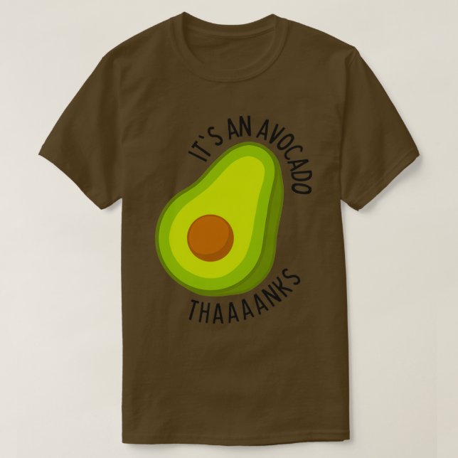 Camiseta Es Un Aguacate Gracias 13 (Diseño del anverso)