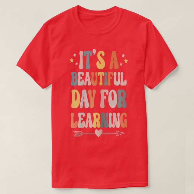 Camiseta Es un bello día para aprender la escuela de profes (Diseño del anverso)