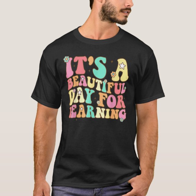 Camiseta Es un bello día para aprender la escuela de profes (Anverso)