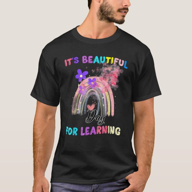 Camiseta Es un bello día para aprender la escuela de profes (Anverso)