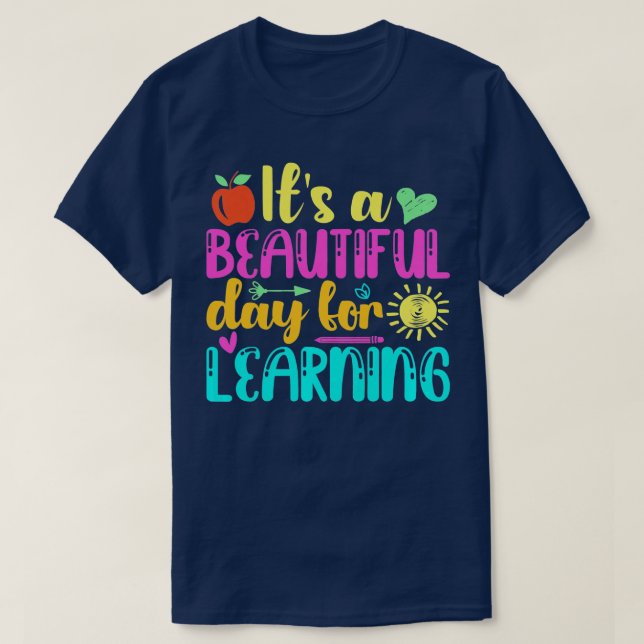 Camiseta Es un bello día para aprender la escuela de profes (Diseño del anverso)