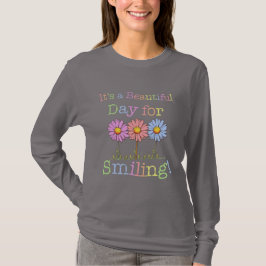 Camiseta Es un bello día para el gráfico sonriente - Básico