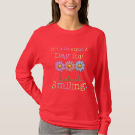 Camiseta Es un bello día para el gráfico sonriente - Básico