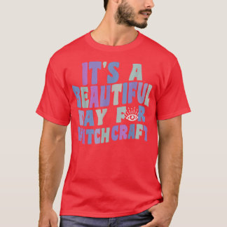 Camiseta Es un bello día para la bruja retro de brujería