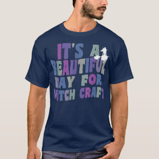 Camiseta Es un bello día para la bruja retro de brujería