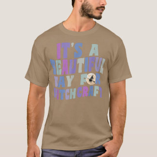 Camiseta Es un bello día para la bruja retro de brujería