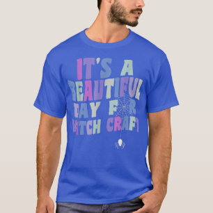 Camiseta Es un bello día para la bruja retro de brujería Ha