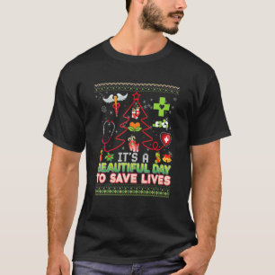 Camiseta Es un bello día para salvar vidas, enfermera Médic
