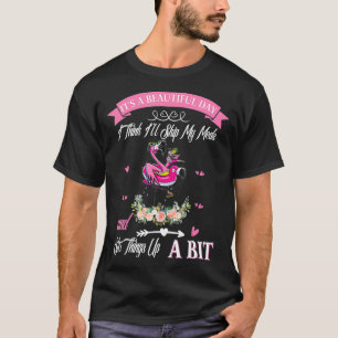 Camiseta Es un bello día que creo que saltaré mi comida.