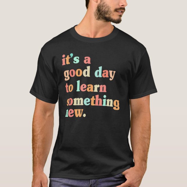 Camiseta Es un buen día para aprender algo nuevo retro Groo (Anverso)