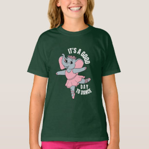 Camiseta Es un buen día para bailar Elefante Bailarina