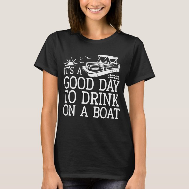 Camiseta Es un buen día para beber en un barco (Anverso)