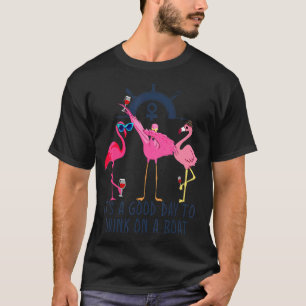 Camiseta Es Un Buen Día Para Beber En Un Boa, Flamingo Cr R