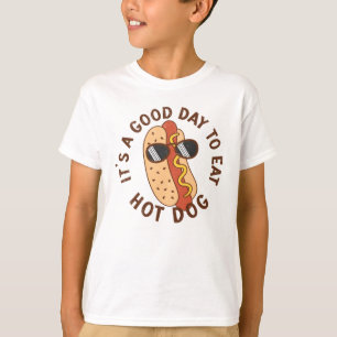 Camiseta Es un buen día para comer Perro caliente