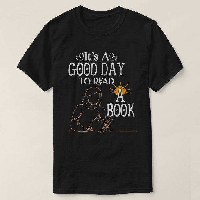 Camiseta Es Un Buen Día Para Leer Camisas, Camisas Libres,  (Diseño del anverso)