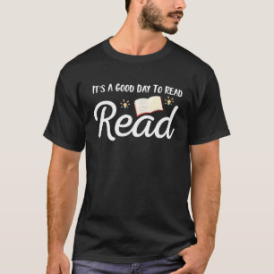 Camiseta Es un buen día para leer libro bibliotecario de bi