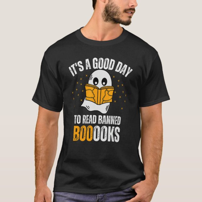 Camiseta Es un buen día para leer libros prohibidos, burdo  (Anverso)