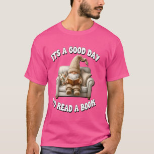 Camiseta Es Un Buen Día Para Leer Un Gnome Bibliotecario De
