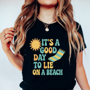 Camiseta Es un Buen Día para Tumbarse en una Playa Vintage 