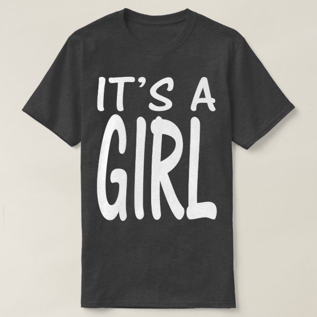 Camiseta Es un Chica Baby Shower Género revelan que Fiesta  (Diseño del anverso)