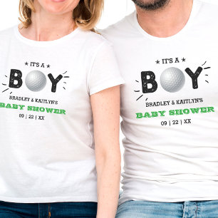 Camiseta ¡Es un chico! Baby Shower con temas de golf