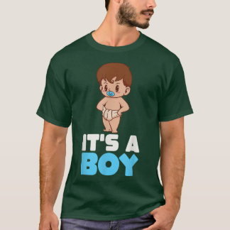 Camiseta Es un chico de género revelan Baby Shower Kawaii C