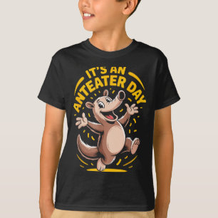 Camiseta Es un día divertido de oso hormiguero Gracioso Ani