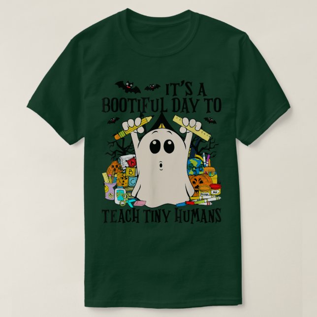 Camiseta Es un día estimulante para enseñar al pequeño prof (Diseño del anverso)