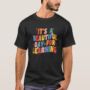 Camiseta Es Un Día Hermoso Para Aprender Maestra Retro Estu