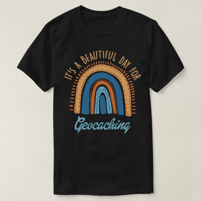Camiseta Es Un Día Hermoso Para Geocaching Retro Hobbies A (Diseño del anverso)