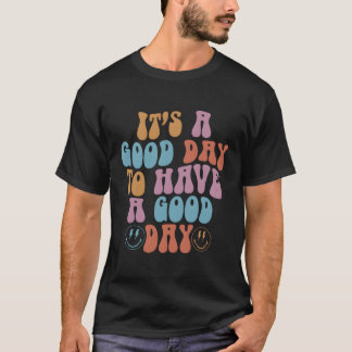 Camiseta Es Un Día Para Tener Una Cara De Sonrisa Colorida.
