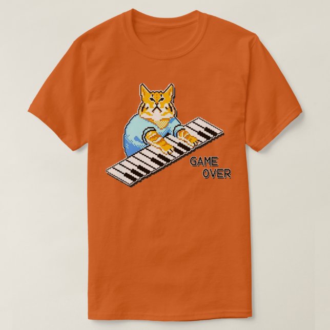 Camiseta Es Un Diseño De Gato De Piano Real Disponible En U (Diseño del anverso)