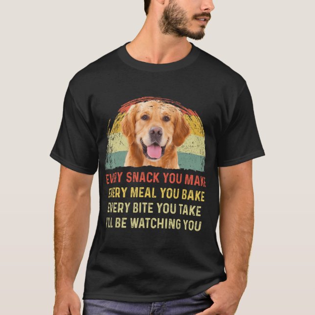 Camiseta Es un divertido Golden Retriever de otoño (Anverso)