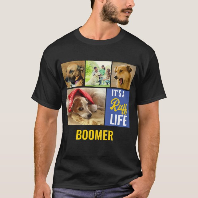 Camiseta Es un duro Collage de fotos Mascota de perros pers (Anverso)