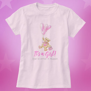 Camiseta Es un embarazo chica a mes, personalizado de peluc