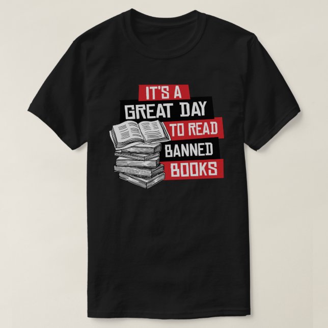 Camiseta Es un gran día leer libros prohibidos (Diseño del anverso)