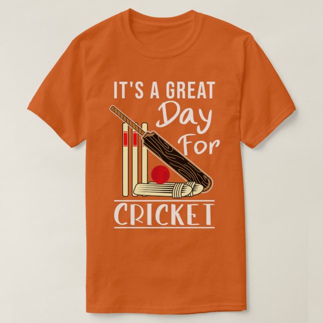 Camiseta Es un gran día para el cricket y las citas diverti (Diseño del anverso)