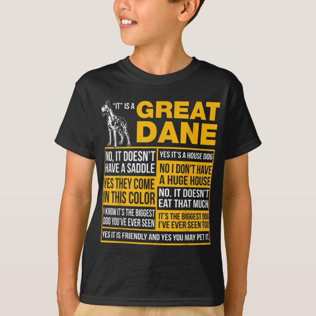 Camiseta Es Un Gran Perro Dane Funny Lover (Anverso)