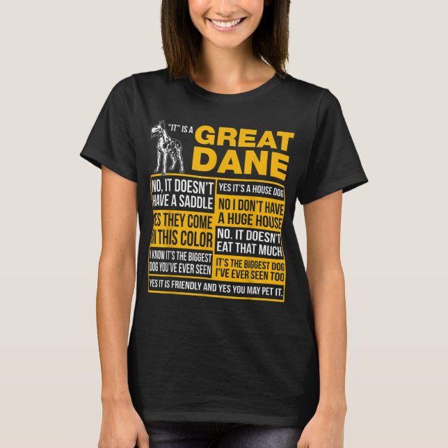 Camiseta Es Un Gran Perro Dane Funny Lover (Anverso)