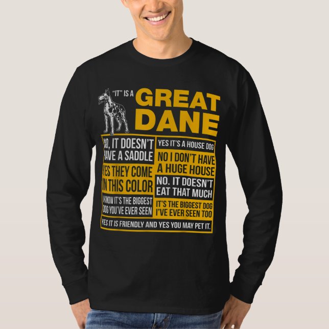 Camiseta Es Un Gran Perro Dane Funny Lover (Anverso)