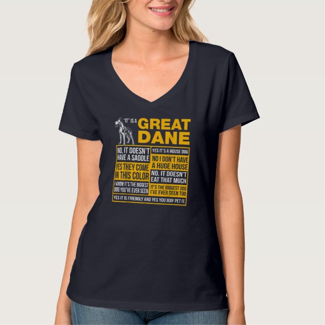 Camiseta Es Un Gran Perro Dane Funny Lover (Anverso)