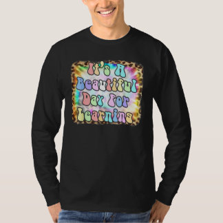 Camiseta Es un hermoso día para aprender profesor retro
