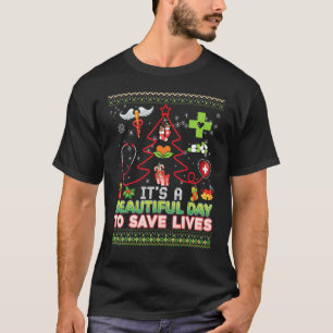 Camiseta Es Un Hermoso Día Para Salvar Vidas Enfermera Doct