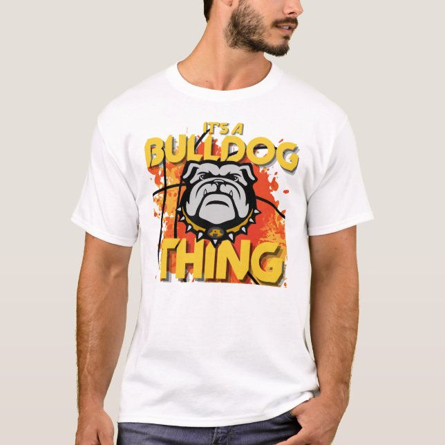 Camiseta Es un juego de baloncesto de Bulldog (Anverso)